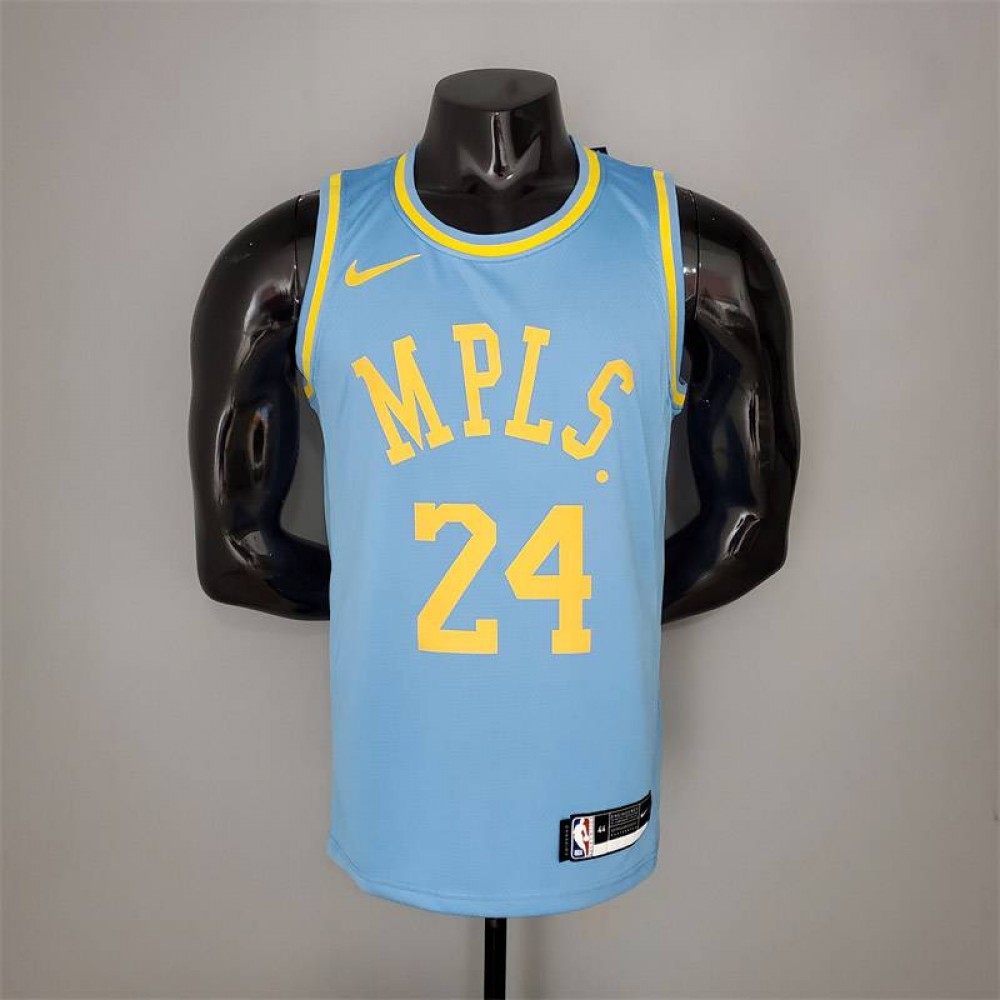 Camiseta Kobe Bryant #24 Los Angeles Lakers 2021 Minneapolis Edition Azul Claro Camiseta Kobe Bryant #24 Los Angeles Lakers 2021 Minneapolis Edition Azul Claro
