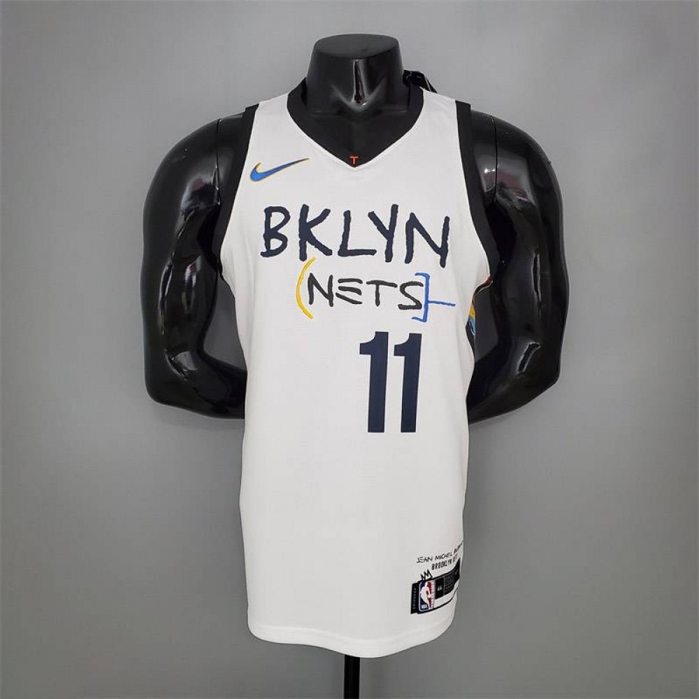 Camiseta Kyrie Irving #11 Brooklyn Nets Grafiti Blanco Camiseta Kyrie Irving #11 Brooklyn Nets Grafiti Blanco