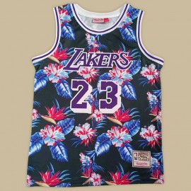 Camiseta LeBron James #23 Los Angeles Lakers Clásico Edition Negro Estampado