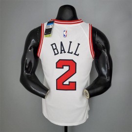 Camiseta Lonzo Ball #2 Chicago Bulls Blanco Camiseta Lonzo Ball #2 Chicago Bulls Blanco