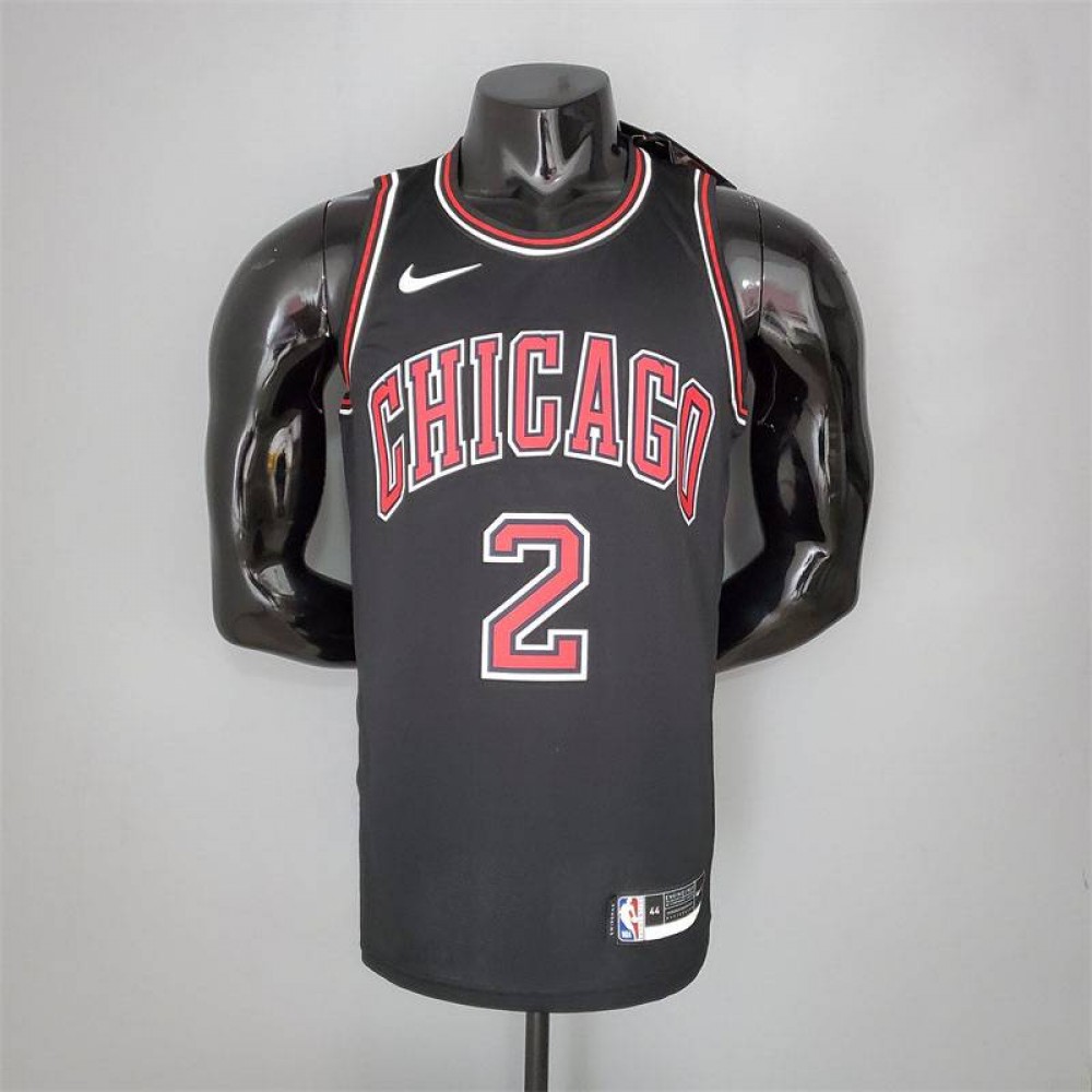Camiseta Lonzo Ball #2 Chicago Bulls Negro Camiseta Lonzo Ball #2 Chicago Bulls Negro