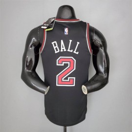 Camiseta Lonzo Ball #2 Chicago Bulls Negro Camiseta Lonzo Ball #2 Chicago Bulls Negro