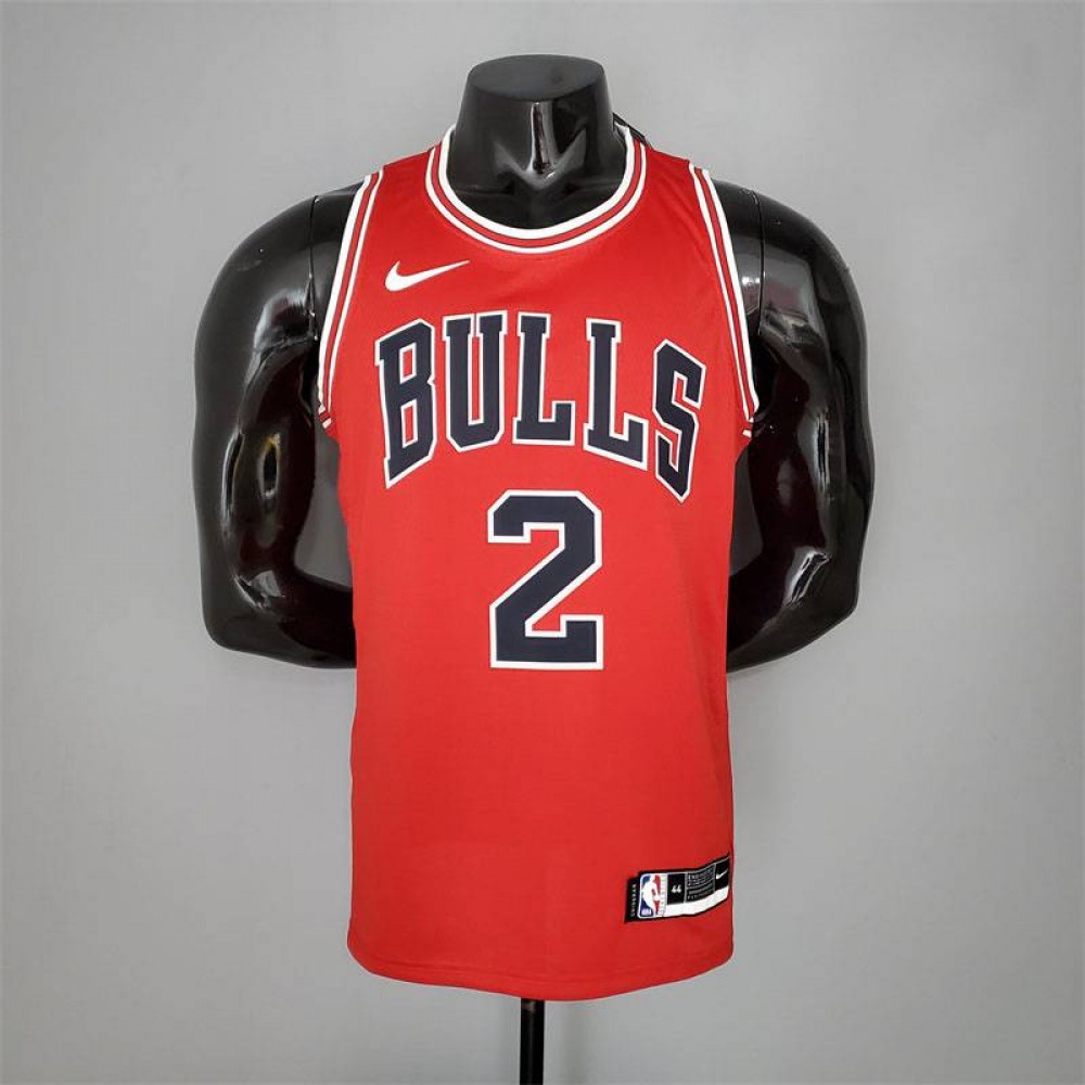 Camiseta Lonzo Ball #2 Chicago Bulls Rojo