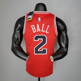 Camiseta Lonzo Ball #2 Chicago Bulls Rojo