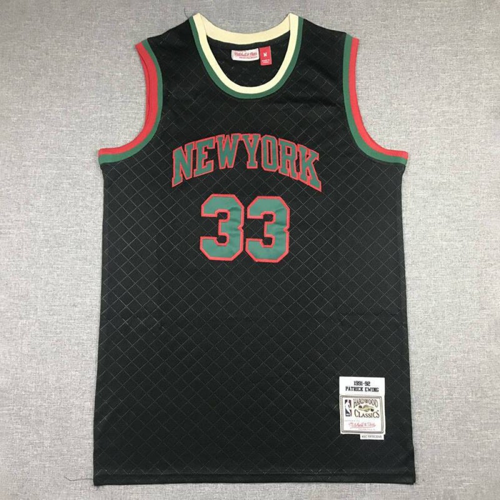 Camiseta Patric Ewing #33 New York Knicks Clásico Edition Negro