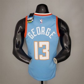 Camiseta Paul George #13 Los Angeles Clippers Azul Camiseta Paul George #13 Los Angeles Clippers Azul