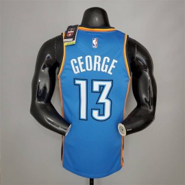 Camiseta Paul George #13 Oklahoma City Thunder Azul Camiseta Paul George #13 Oklahoma City Thunder Azul