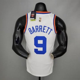 Camiseta RJ Barrett #9 New York Knicks 75 Aniversario Blanco Camiseta RJ Barrett #9 New York Knicks 75 Aniversario Blanco
