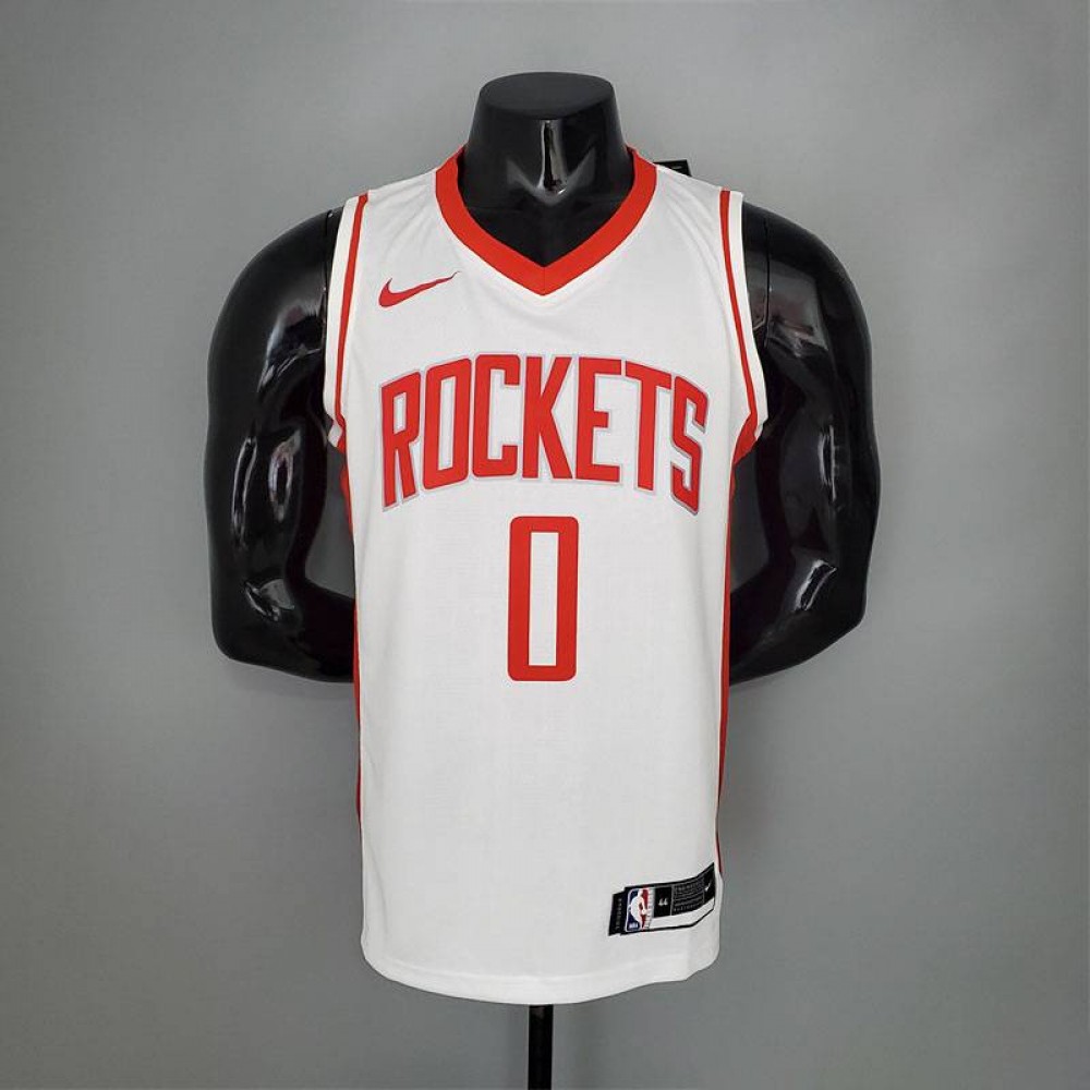 Camiseta Russell Westbrook #0 Houston Rockets 2021 Blanco Camiseta Russell Westbrook #0 Houston Rockets 2021 Blanco