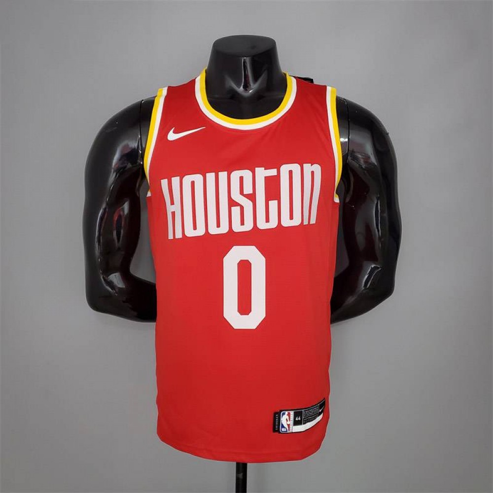 Camiseta Russell Westbrook #0 Houston Rockets Clásico Edition Rojo Camiseta Russell Westbrook #0 Houston Rockets Clásico Edition Rojo