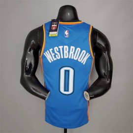 Camiseta Russell Westbrook #0 Oklahoma City Thunder Azul Camiseta Russell Westbrook #0 Oklahoma City Thunder Azul