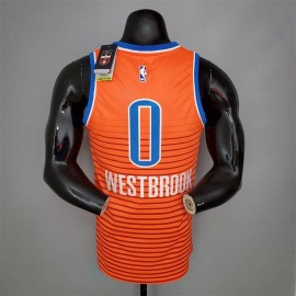 Camiseta Russell Westbrook #0 Oklahoma City Thunder Jordan Edition Naranja  Camiseta Russell Westbrook #0 Oklahoma City Thunder Jordan Edition Naranja