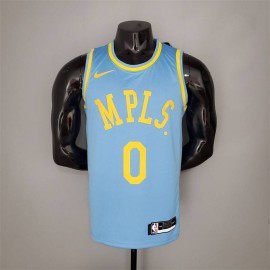 Camiseta Trae Young #0 Los Angeles Lakers 2021 Minneapolis Edition Azul Claro