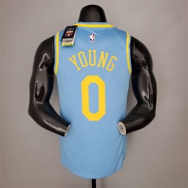 Camiseta Trae Young #0 Los Angeles Lakers 2021 Minneapolis Edition Azul Claro Camiseta Trae Young #0 Los Angeles Lakers 2021 Minneapolis Edition Azul Claro