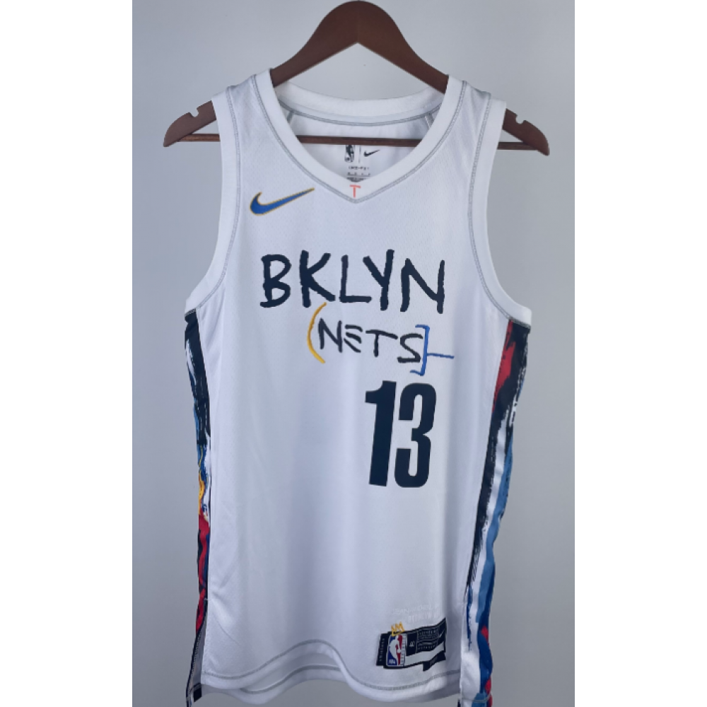 Camiseta James Harden #13 Brooklyn Nets Grafiti Blanco Camiseta James Harden #13 Brooklyn Nets Grafiti Blanco