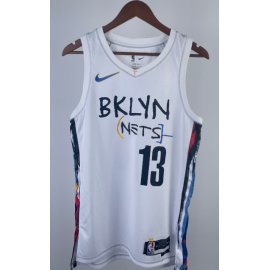 Camiseta James Harden #13 Brooklyn Nets Grafiti Blanco