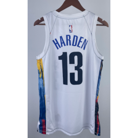 Camiseta James Harden #13 Brooklyn Nets Grafiti Blanco Camiseta James Harden #13 Brooklyn Nets Grafiti Blanco