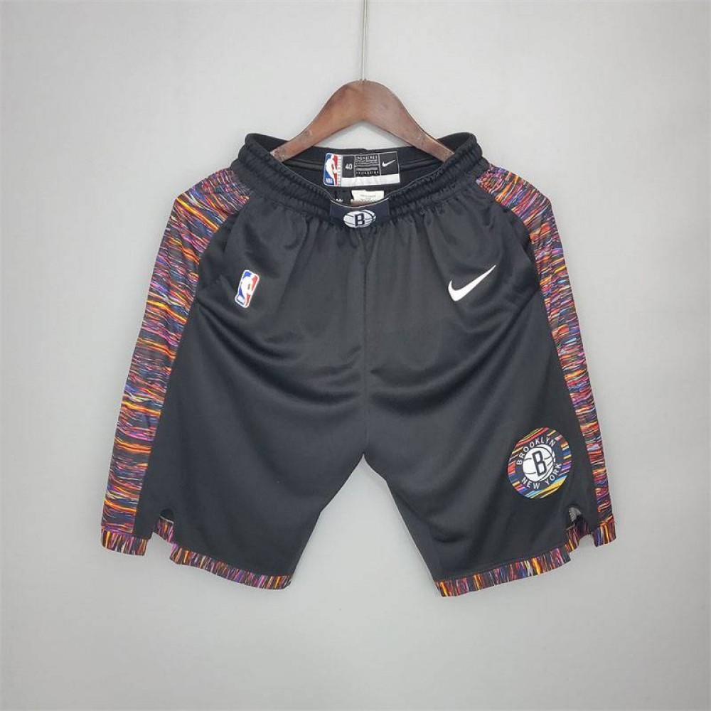 Pantalon Corto De Bolsillo Brooklyn Nets City Edition Negro