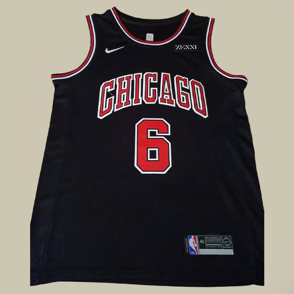 Camiseta Alex Caruso #6 Chicago Bulls Negro