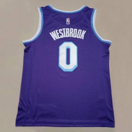 Camiseta Russell Westbrook #0 Los Angeles Lakers City Edition Púrpura Camiseta Russell Westbrook #0 Los Angeles Lakers City Edition Púrpura
