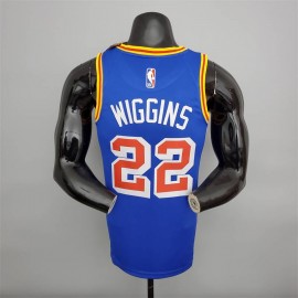 Camiseta Andrew Wiggins #22 Golden State Warriors Edición 75 Aniversario Clásico Edition Azul  Camiseta Andrew Wiggins #22 Golden State Warriors Edición 75 Aniversario Clásico Edition Azul