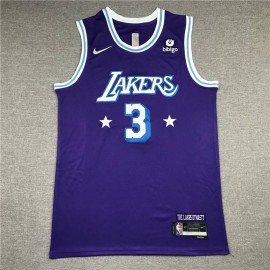 Camiseta Anthony Davis #3 Los Angeles Lakers 2022 City Edition Púrpura
