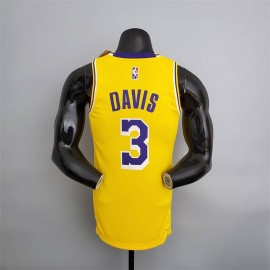 Camiseta Anthony Davis #3 Los Angeles Lakers Edición 75 Aniversario Amarillo Camiseta Anthony Davis #3 Los Angeles Lakers Edición 75 Aniversario Amarillo