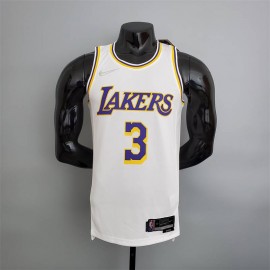 Camiseta Anthony Davis #3 Los Angeles Lakers Edición 75 Aniversario Blanco