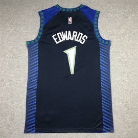 Camiseta Anthony Edwards #1 Minnesota Timberwolves 2022 City Edition Azul