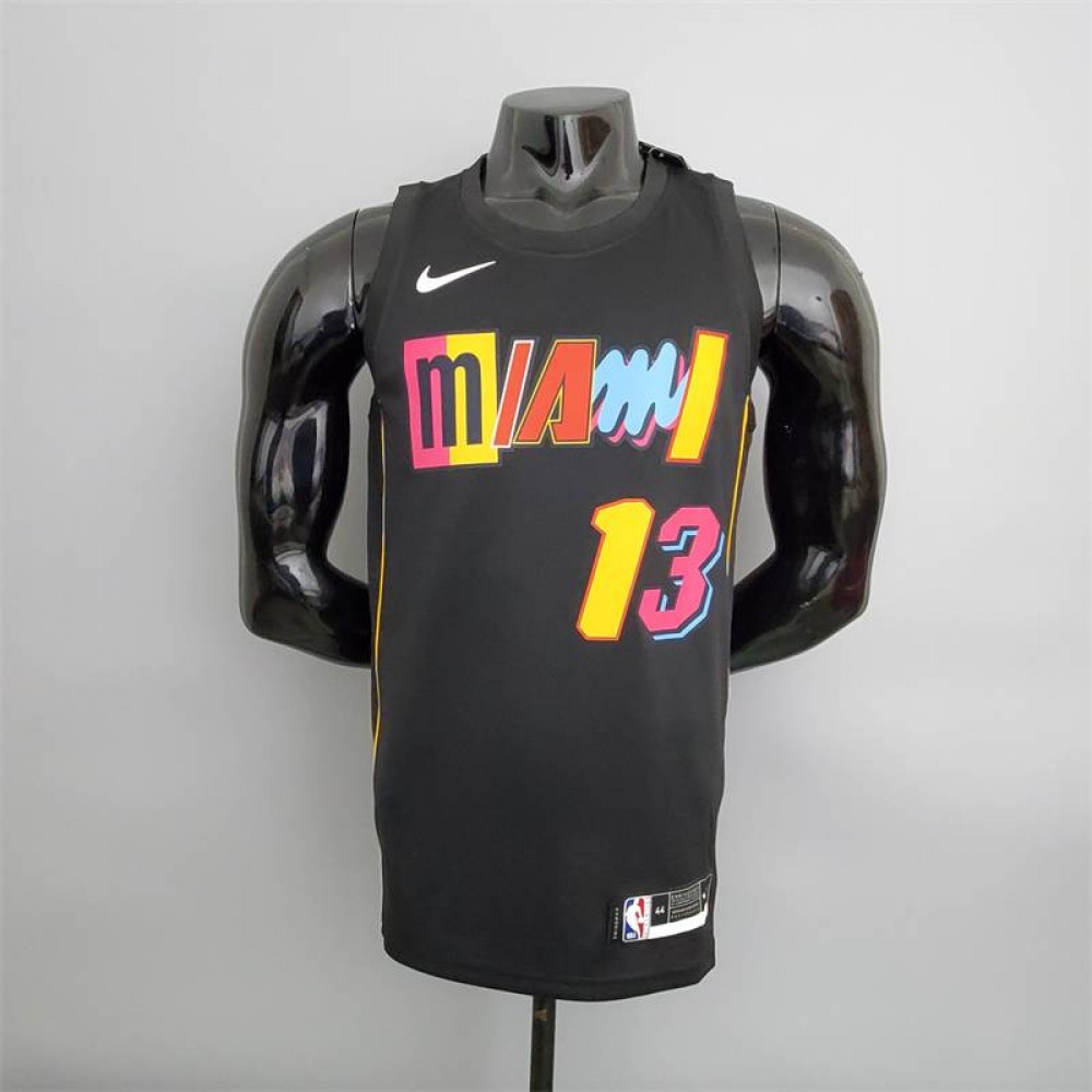 Camiseta Bam Adebayo #13 Miami Heat City Edition Negro