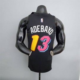 Camiseta Bam Adebayo #13 Miami Heat City Edition Negro