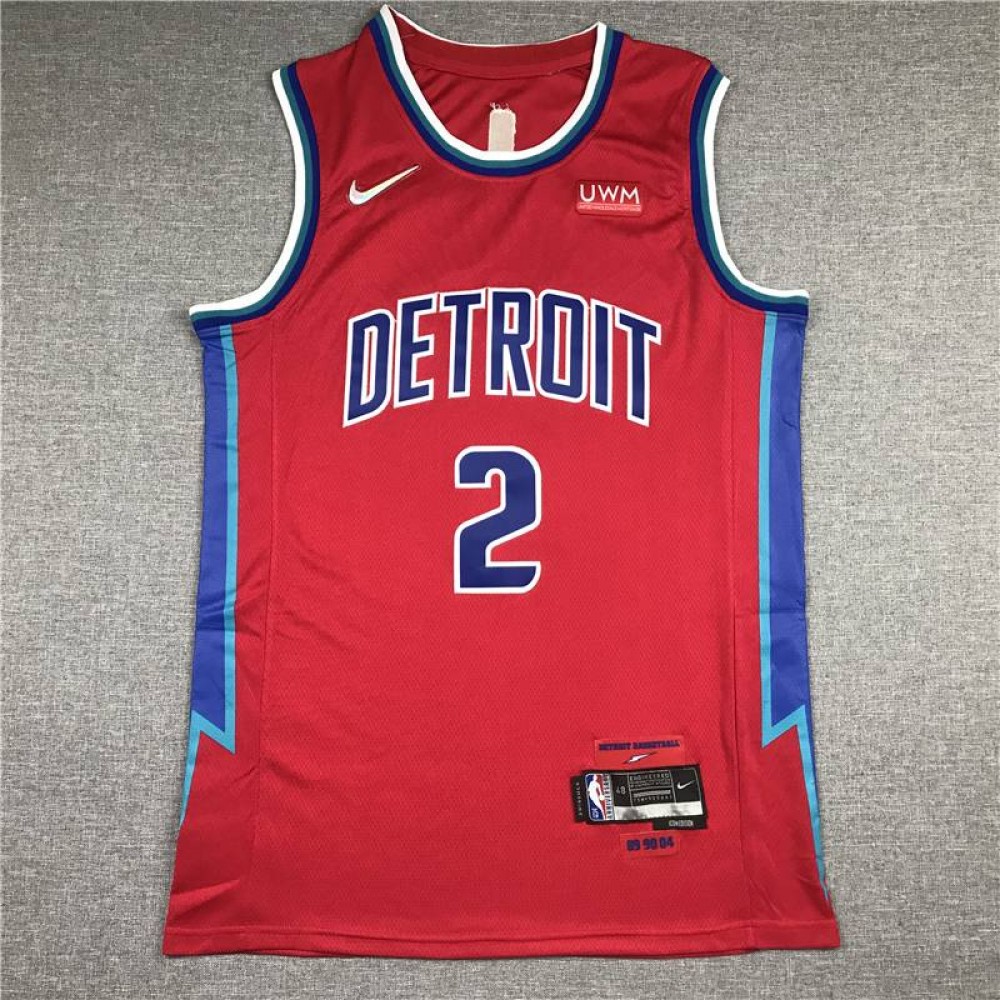 Camiseta Cade Cunningham #2 Detroit Pistons 2022 City Edition Rojo Camiseta Cade Cunningham #2 Detroit Pistons 2022 City Edition Rojo