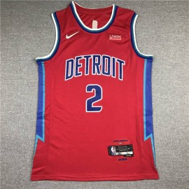 Camiseta Cade Cunningham #2 Detroit Pistons 2022 City Edition Rojo