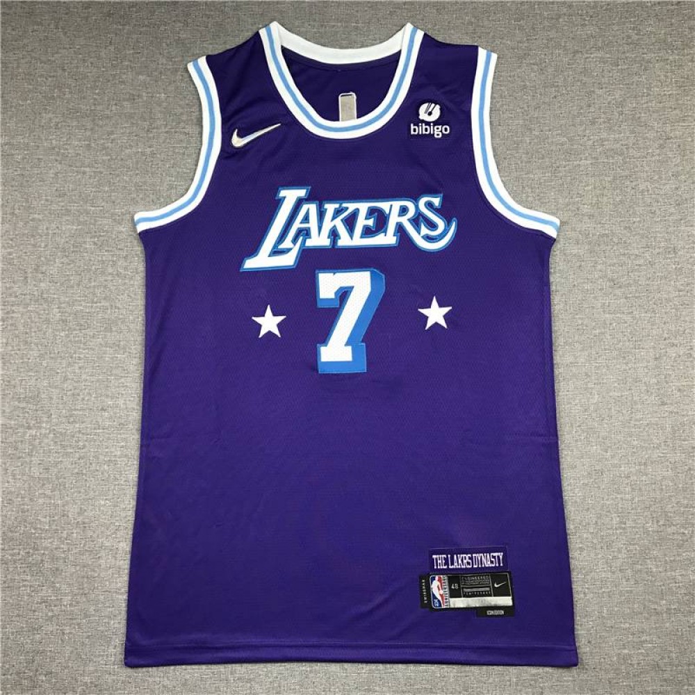 Camiseta Carmelo Anthony #7 Los Angeles Lakers 2022 City Edition Púrpura Camiseta Carmelo Anthony #7 Los Angeles Lakers 2022 City Edition Púrpura