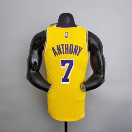 Camiseta Carmelo Anthony #7 Los Angeles Lakers Edición 75 Aniversario Amarillo Camiseta Carmelo Anthony #7 Los Angeles Lakers Edición 75 Aniversario Amarillo