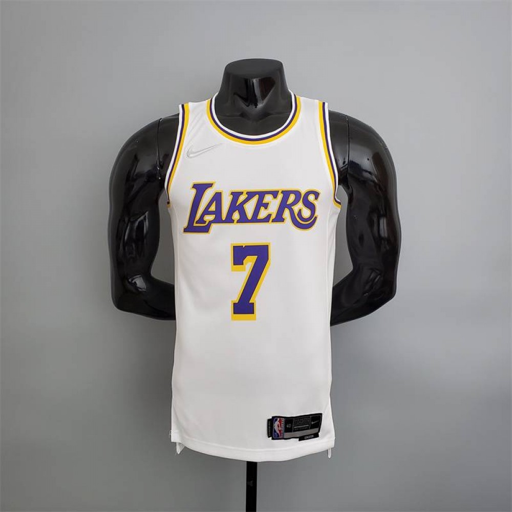 Camiseta Carmelo Anthony #7 Los Angeles Lakers Edición 75 Aniversario Blanco Camiseta Carmelo Anthony #7 Los Angeles Lakers Edición 75 Aniversario Blanco
