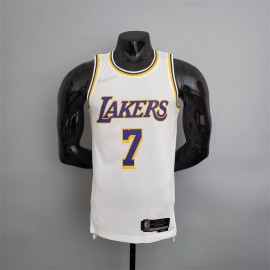 Camiseta Carmelo Anthony #7 Los Angeles Lakers Edición 75 Aniversario Blanco