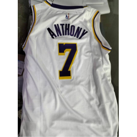 Camiseta Carmelo Anthony #7 Los Angeles Lakers Edición 75 Aniversario Blanco Camiseta Carmelo Anthony #7 Los Angeles Lakers Edición 75 Aniversario Blanco