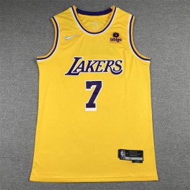 Camiseta Carmelo Anthony #7 Los Angeles Lakers Icon Nuevo Cuello Redondo Amarillo