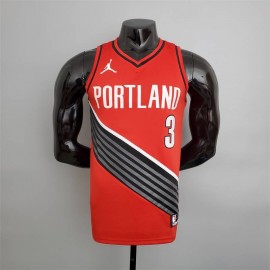 Camiseta CJ McCollum #3 Portland Trailblazers Edición Jordan Rojo