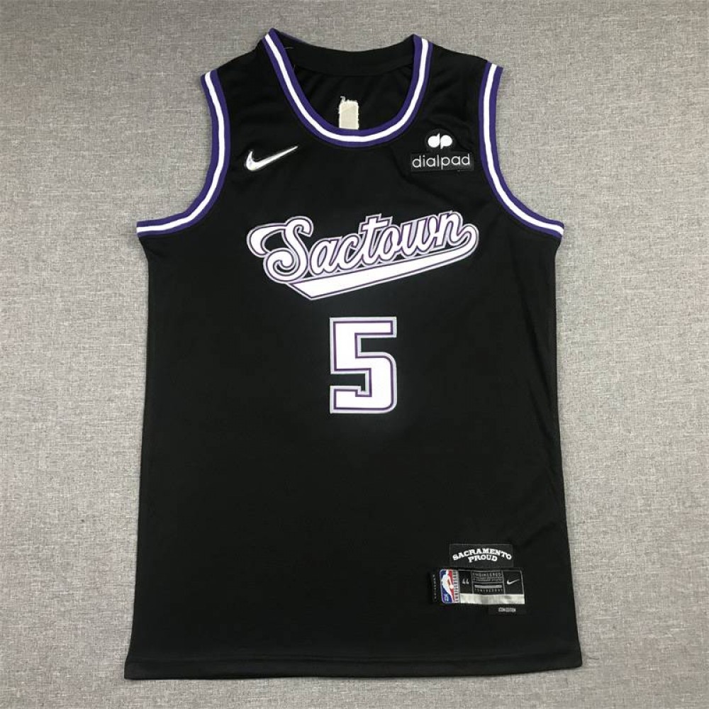 Camiseta De'Aaron Fox #5 Sacramento Kings 2022 City Edition Negro Camiseta De'Aaron Fox #5 Sacramento Kings 2022 City Edition Negro