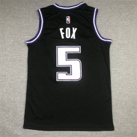 Camiseta De'Aaron Fox #5 Sacramento Kings 2022 City Edition Negro Camiseta De'Aaron Fox #5 Sacramento Kings 2022 City Edition Negro