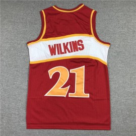 Camiseta Dominique Wilkins #21 Atlanta Hawks Icon Clásico Rojo Camiseta Dominique Wilkins #21 Atlanta Hawks Icon Clásico Rojo