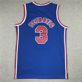 Camiseta Dražen Petrović #3 Brooklyn Nets Clásico Edition Azul