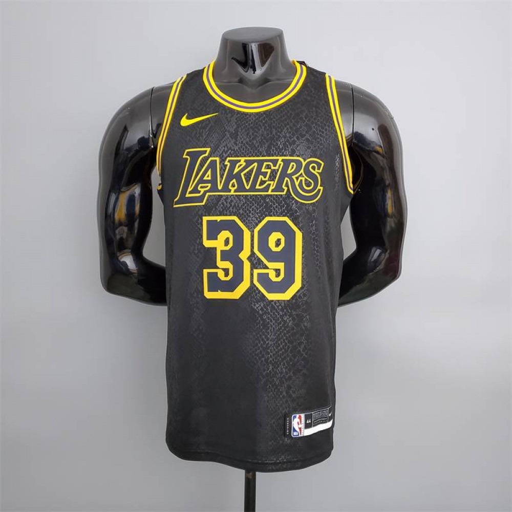 Camiseta Dwight Howard #39 Los Angeles Lakers City Edition Negro Camiseta Dwight Howard #39 Los Angeles Lakers City Edition Negro