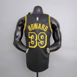 Camiseta Dwight Howard #39 Los Angeles Lakers City Edition Negro Camiseta Dwight Howard #39 Los Angeles Lakers City Edition Negro