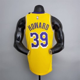 Camiseta Dwight Howard #39 Los Angeles Lakers Cuello Redondo Amarillo Camiseta Dwight Howard #39 Los Angeles Lakers Cuello Redondo Amarillo