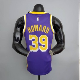 Camiseta Dwight Howard #39 Los Angeles Lakers Cuello Redondo Púrpura Camiseta Dwight Howard #39 Los Angeles Lakers Cuello Redondo Púrpura