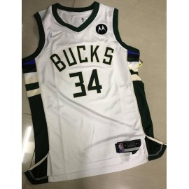 Camiseta Giannis Antetokounmpo #34 Milwaukee Bucks Icon Nuevo Blanco