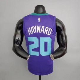 Camiseta Gordon Hayward #20 Charlotte Hornets Púrpura Camiseta Gordon Hayward #20 Charlotte Hornets Púrpura